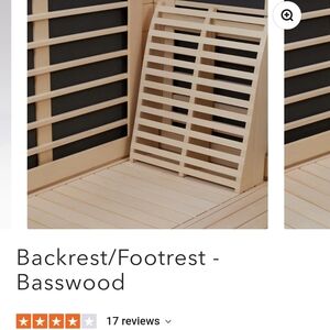 Basswood Backrest Footrest